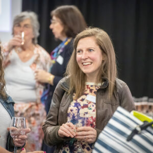 lady holding a drink